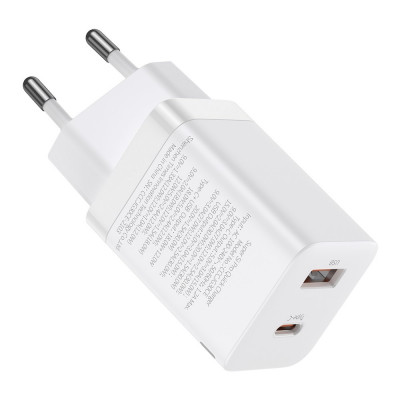 Baseus Super Si Pro gyorstöltő USB + USB-C 30W, fehér