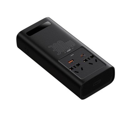 Baseus autós inverter 300W, 220V, CN / EU  (fekete)