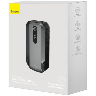 Baseus Super Energy Max Car Jump Starter Powerbank / Indító, 20000mAh, 2000A, USB, fekete