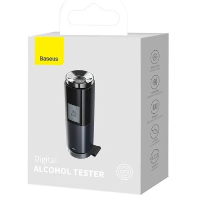 Baseus Breathless elektronikus alkoholszonda LCD kijelzővel (fekete)