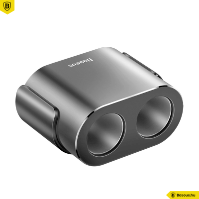 Baseus High Efficiency 2 szivargyújtós elosztó (80W) + 2USB autós töltő 3.1A