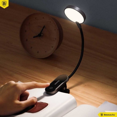 Baseus mini LED csiptetős olvasólámpa - Szürke