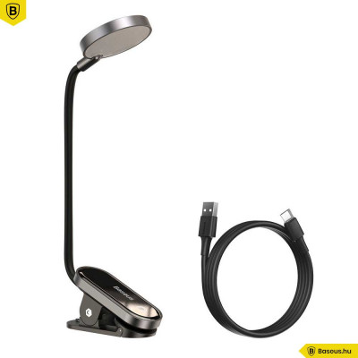 Baseus mini LED csiptetős olvasólámpa - Szürke