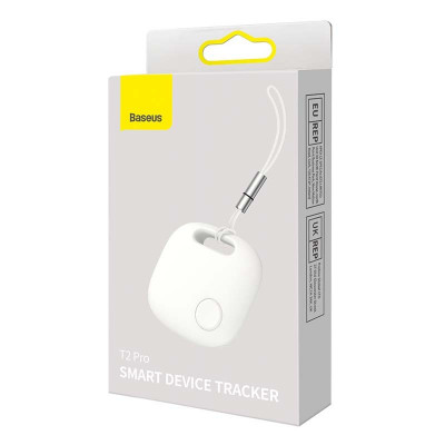 Baseus T2Pro Bluetooth nyomkövető zsinórral, fehér