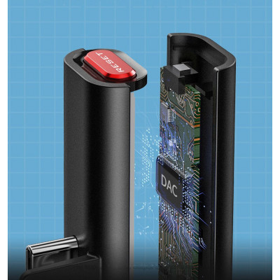 Baseus GAMO BA05 USB-C Bluetooth adapter, audio + gyorstöltés, DAC, 18W