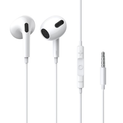 Baseus Encok H17 vezetékes fülhallgató, 3,5 mm-es minijack, fehér