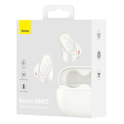 Baseus Bowie WM05 TWS Bluetooth fülhallgató (fehér)