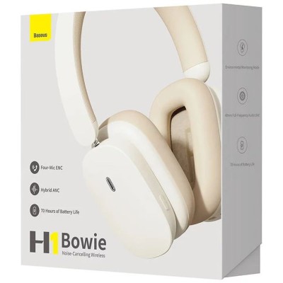 Baseus Bowie H1 Bluetooth 5.2 fejhallgató (fehér)