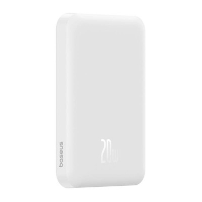 Baseus Magnetic Mini (MagSafe) Powerbank, 5000mAh, 20W (fehér)