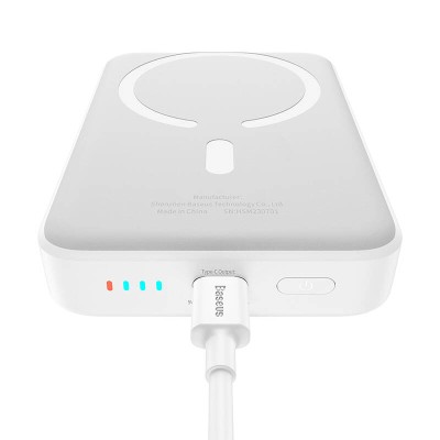 Baseus Mini Air Magnetic (MagSafe) mágneses powerbank 10000mAh 20W (fehér)