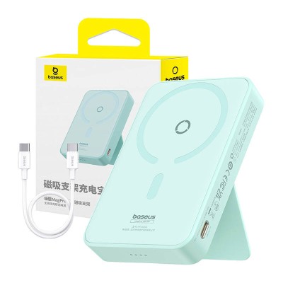 Baseus MagPro Magnetic mágneses Powerbank 5000mAh, 20W, MagSafe (menta)