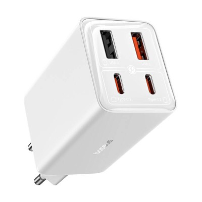 Baseus GAN6 Pro gyorstöltő, 2xUSB-C + 2xUSB, 65W (fehér)