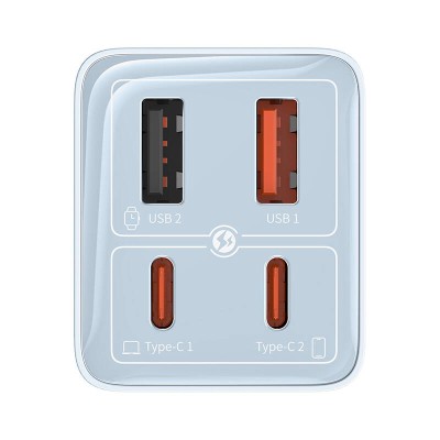 Baseus GAN6 Pro gyorstöltő, 2xUSB-C + 2xUSB, 65W (kék)