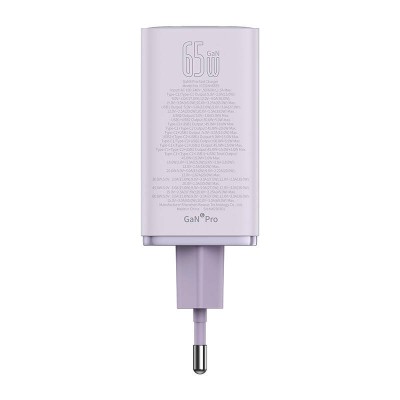 Baseus GAN6 Pro gyorstöltő, 2xUSB-C + 2xUSB, 65W (lila)