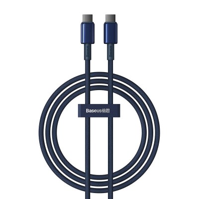 Baseus Tungsten Gold, USB-C - USB-C kábel 100W, 1m (kék)