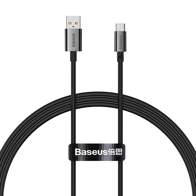 Baseus Superior USB - USB-C kábel, 100W, 1 m (fekete)