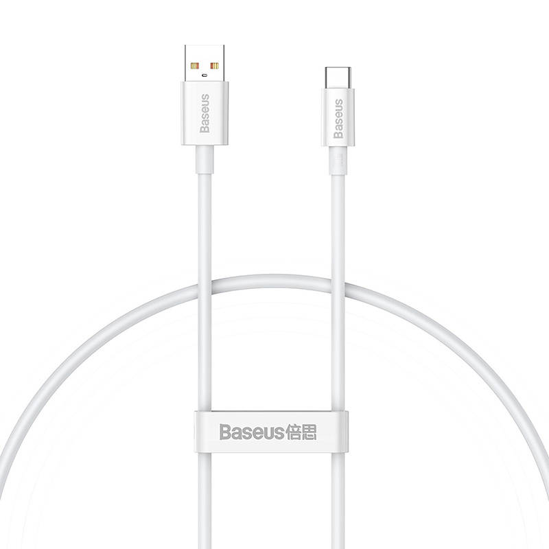 Baseus Superior USB - USB-C kábel, 100W, 0.25 m (fehér)
