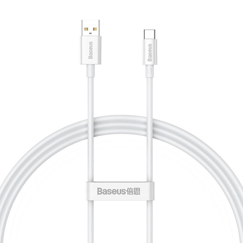 Baseus Superior USB - USB-C kábel, 100W, 1 m (fehér)