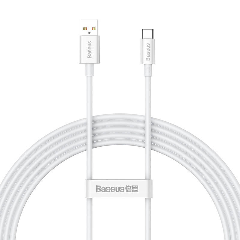 Baseus Superior USB - USB-C kábel, 100W, 2 m (fehér)