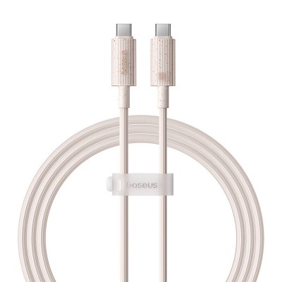 Baseus Habitat Series gyorstöltő kábel USB-C - USB-C, 100W, 1 m (rózsaszín)