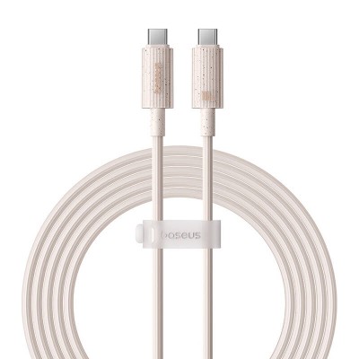 Baseus Habitat Series gyorstöltő kábel USB-C - USB-C, 100W, 2 m (rózsaszín)