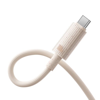 Baseus Habitat Series gyorstöltő kábel USB-C - USB-C, 100W, 1 m (rózsaszín)
