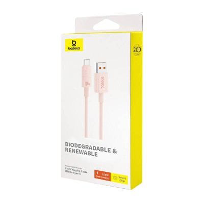 Baseus Habitat Series gyorstöltő kábel USB - USB-C, 100W, 2 m (rózsaszín)