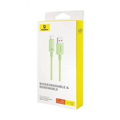 Baseus Habitat Series gyorstöltő kábel USB - USB-C, 100W, 1 m (zöld)