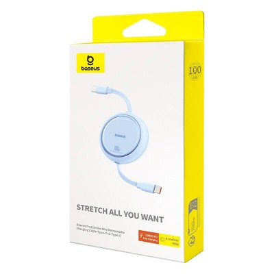 Baseus Free2Draw USB-C – USB-C kábel, PD, 100 W, 1 m (kék)