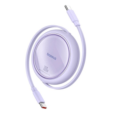 Baseus Free2Draw USB-C – USB-C kábel, PD, 100 W, 1 m (lila)
