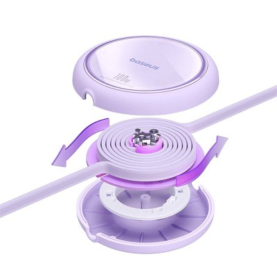Baseus Free2Draw USB-C – USB-C kábel, PD, 100 W, 1 m (lila)