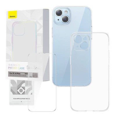 Baseus Corning átlátszó telefontok és edzett üveg készlet iPhone 14 Plus