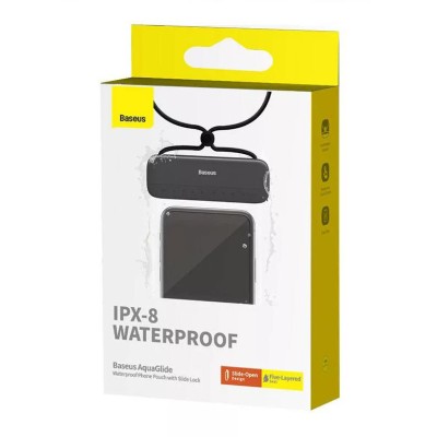 Baseus AquaGlide Vízálló telefontok (fekete)