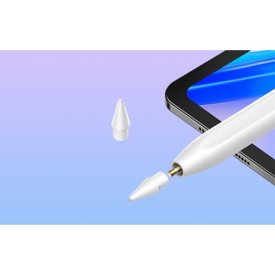 Baseus Stylus Smooth Writing Series ceruza LED kijelzővel, aktív/passzív verzió (fehér)