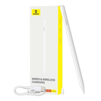 Baseus Stylus Smooth Writing Series ceruza, vezeték nélküli és kábeles töltéssel, aktív verzió (fehér)