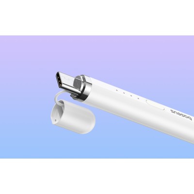 Baseus Stylus Smooth Writing Series ceruza, vezeték nélküli töltéssel, aktív változat USB-C csatlakozóval (fehér)