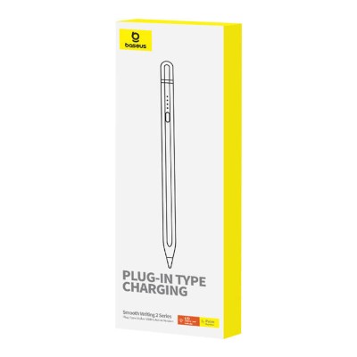 Baseus Stylus Smooth Writing Series ceruza, plug-in töltéssel, aktív változat, USB-C csatlakozóval (fehér)