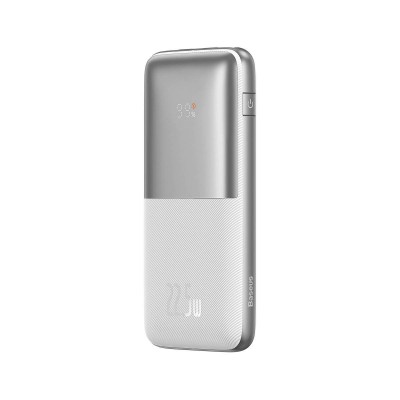 Baseus Bipow Pro Powerbank 10000mAh, 2xUSB, USB-C, 22,5W + USB-C kábel (fehér)