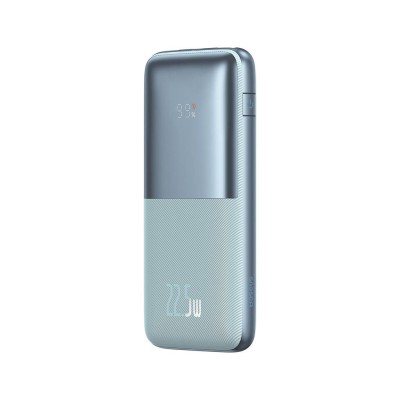 Baseus Bipow Pro Powerbank 10000mAh, 2xUSB, USB-C, 22,5W + USB-C kábel (kék)
