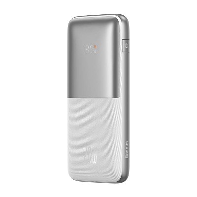 Baseus Bipow Pro Powerbank 10000mAh, 2xUSB, USB-C, 20W + USB-USB-C kábel (fehér)
