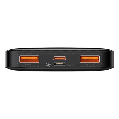 Baseus Bipow Powerbank 10000mAh, 20W (fekete)