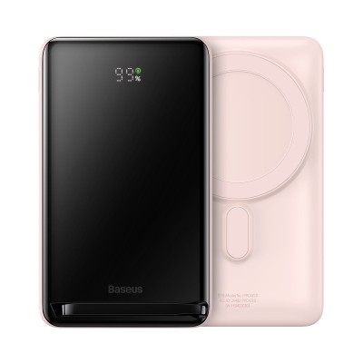 Baseus Magnetic (MagSafe) Powerbank 10000mAh 20W + USB-C kábel (rózsaszín)