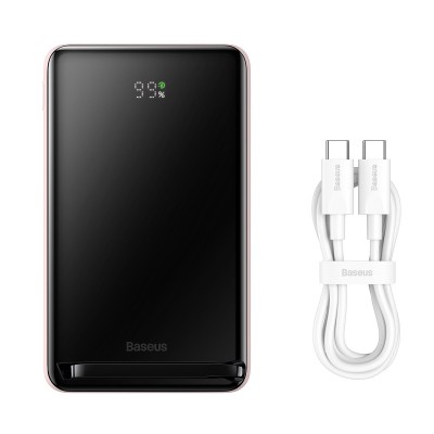 Baseus Magnetic (MagSafe) Powerbank 10000mAh 20W + USB-C kábel (rózsaszín)