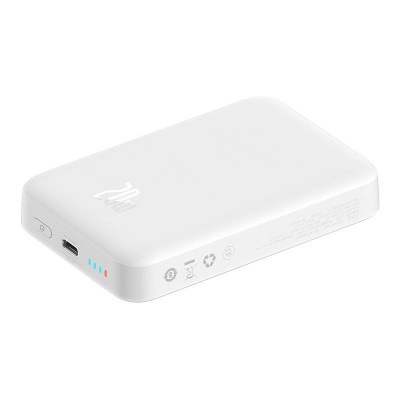 Baseus Magnetic Mini (MagSafe) Powerbank 10000mAh, USB-C, 20W (fehér) 
