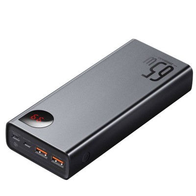 Baseus Adaman power bank 2x USB / USB-C / micro USB, 20000mAh, 65W, QC 4.0, PD, fekete
