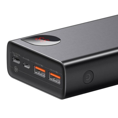 Baseus Adaman power bank 2x USB / USB-C / micro USB, 20000mAh, 65W, QC 4.0, PD, fekete