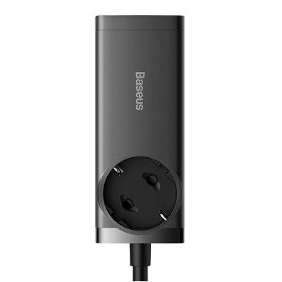 Baseus GaN3 Pro Töltő / elosztó, 2xUSB + 2xUSB-C + AC, 100W (fekete)