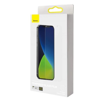 Baseus edzett üveg kijelzővédő üvegfólia 0.3mm iPhone 12 Pro Max - 2db
