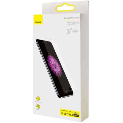 Baseus kijelzővédő üvegfólia edzett üveg 0,3 mm iPhone SE 2 / iPhone SE 3