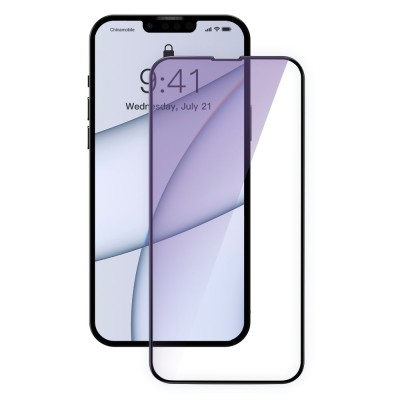 Baseus Anti-blue kijelzővédő üvegfólia 0.3mm iPhone 13 Pro Max készülékhez (2db)